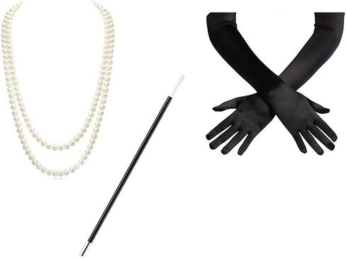 إكسسوارات زي زعنفة العشرينات من العشرينات، مزين باللؤلؤ والكريستال الفيكتوري زهرة الزفاف متعدد الطبقات قلادة أقراط مجموعة سوار للنساء للحفلات مجوهرات الحفلات 20s هدية in Kuwait