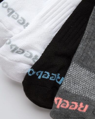Reebok Women's Athletic Socks - Performance Low Cut Socks (12 Pack), Size 4-10, Grey/White/Black in Saudi Arabia