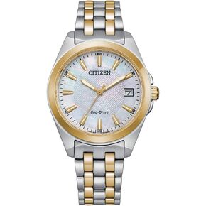 Citizen Eco-Drive Mother of Pearl Dial Two-Tone Ladies Watch EO1224-54D
