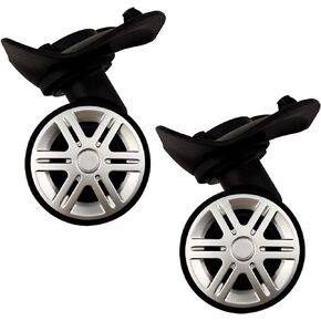 1 Pair Luggage Suitcase Wheel, Trunk Luggage Wheel Spare Part Mute Connected Spinner Wheels Plastic 360 Swivel Luggage Swivel Wheels Replacement Luggage Wheel for Suitcases