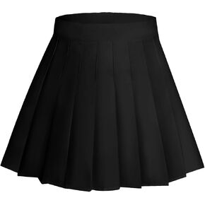 Gothden Womens Girl High Waisted Pleated Tennis Skirt School A-Line Costume Mini Skirts in Kuwait