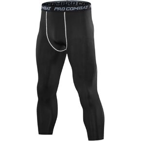 SS COLOR FISH Men 3/4 Compression Pants Athletic Baselayer Workout Legging Running Tights for Men