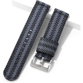 TACTICAL FROG 20mm 22mm Fast Release Nylon Watch band with Stainless Steel Buckle, Two-Piece Waterproof Nylon Watch Strap for Men & Women