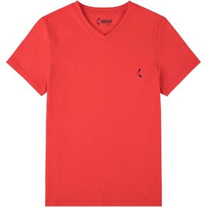 KOWDRAGON Kids Short Sleeve T-Shirts Cotton V-Neck Tees for Boys or Girls（3-12Years）