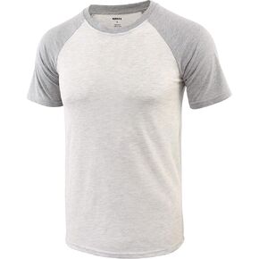 قمصان رياضية رجالية كاجوال من KNQR بقصة ضيقة وأكمام قصيرة/طويلة الأكمام ورقبة دائرية للبيسبول قمصان رياضية نشطة تي شيرت in Kuwait