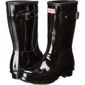 Hunter Women's Original Short Gloss Snow Boot, Black (Gloss) Size 10