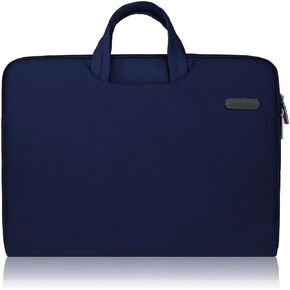 ARVOK 13 13.3 14 Inch Water-Resistant Canvas Fabric Laptop Sleeve with Handle&Zipper Pocket/Notebook Computer Case/Ultrabook Briefcase Carrying Bag for HP/Dell/Lenovo/Asus/Acer/Samsung, Black in Saudi Arabia