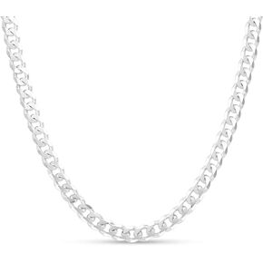 Verona Jewelers إيطالي 925 قلادة من الفضة الإسترليني الصلبة للرجال، 7.5 مم 8 مم 11 مم 15 مم قلادة سلسلة كوبية للرجال - رابط ثقيل صلب، قلادة سلسلة ربط سميكة، 20، 22، 24، 30، in Saudi Arabia