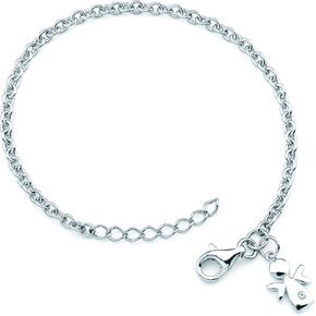 سوار Little Diva Diamonds مصنوع من الفضة الإسترليني عيار 925 والألماس (I Color، I1 Clarity) - اختيار الأنماط