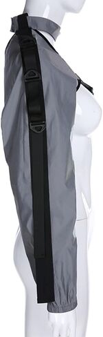 المرأة مثير عاكسة كتف واحد مشبك المحاصيل أعلى الهذيان تجاهلت لمهرجان حزب الرقص كلوبوير in Kuwait