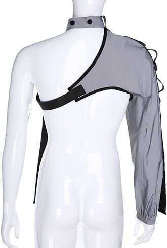 المرأة مثير عاكسة كتف واحد مشبك المحاصيل أعلى الهذيان تجاهلت لمهرجان حزب الرقص كلوبوير in Kuwait