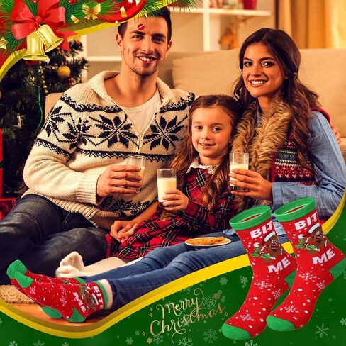 30 Pairs Christmas Socks Cotton Holiday Socks Warm Xmas Crew Socks Novelty Gifts Funny Colorful Socks for Women Men 30 Styles in Saudi Arabia