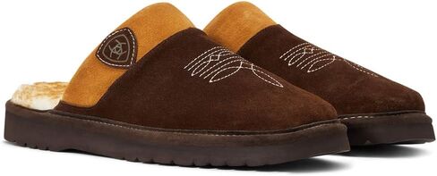 ARIAT Men’s 2842 Silversmith Outdoor Indoor Western Suede Foam Cushioned Square Toe Slipper in Saudi Arabia
