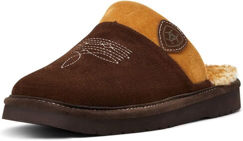 ARIAT Men’s 2842 Silversmith Outdoor Indoor Western Suede Foam Cushioned Square Toe Slipper in Saudi Arabia