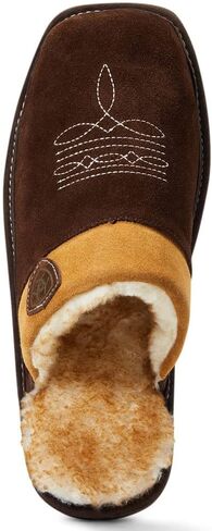 ARIAT Men’s 2842 Silversmith Outdoor Indoor Western Suede Foam Cushioned Square Toe Slipper in Saudi Arabia