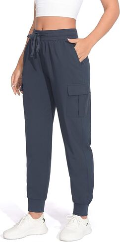 Women's Cargo Joggers Lightweight Hiking Pants Athletic Outdoor Travel Pants Workout Running Pants in Saudi Arabia