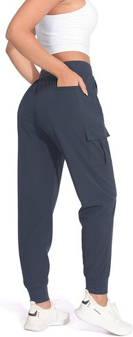 Women's Cargo Joggers Lightweight Hiking Pants Athletic Outdoor Travel Pants Workout Running Pants in Saudi Arabia