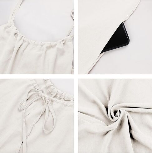 ملابس نسائية صيفية من Faleave بأرجل واسعة بدون أكمام وسروال فضفاض غير رسمي in Kuwait