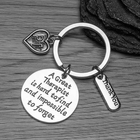 Physical Therapy Keychain - Physical Therapy Jewelry - Perfect Gifts for Physical Therapists, A Great Therapist is Hard to Find but Impossible to Forget in Saudi Arabia