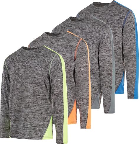 تي شيرتات Dri-Fit بأكمام طويلة للرجال - 4 قطع - تي شيرتات ماصة للرطوبة وسريعة الجفاف in Kuwait