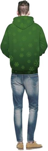 Roevite Unisex 3D Printed Christmas Sweatshirts Crew Neck Long Sleeve Loose Top Xmas Pullover in Kuwait