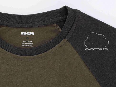 قمصان رياضية رجالية كاجوال من KNQR بقصة ضيقة وأكمام قصيرة/طويلة الأكمام ورقبة دائرية للبيسبول قمصان رياضية نشطة تي شيرت in Kuwait