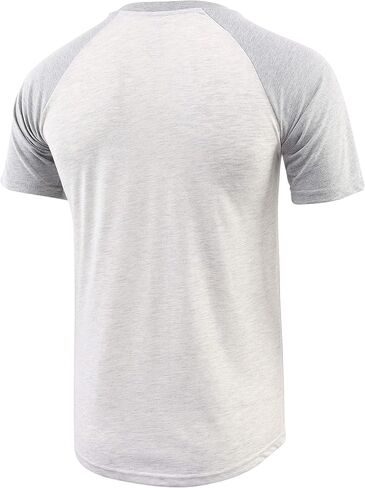 قمصان رياضية رجالية كاجوال من KNQR بقصة ضيقة وأكمام قصيرة/طويلة الأكمام ورقبة دائرية للبيسبول قمصان رياضية نشطة تي شيرت in Kuwait