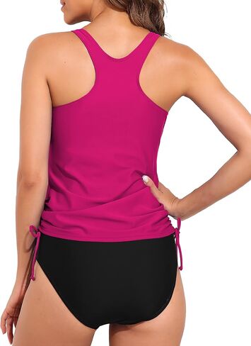 ملابس سباحة Mycoco Tankini للنساء للتحكم في البطن قطعتين لباس سباحة رياضي Racerback بدون أكمام مع ملابس سباحة سفلية in Kuwait