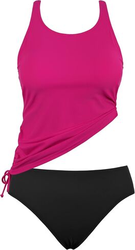 ملابس سباحة Mycoco Tankini للنساء للتحكم في البطن قطعتين لباس سباحة رياضي Racerback بدون أكمام مع ملابس سباحة سفلية in Kuwait