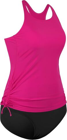 ملابس سباحة Mycoco Tankini للنساء للتحكم في البطن قطعتين لباس سباحة رياضي Racerback بدون أكمام مع ملابس سباحة سفلية in Kuwait