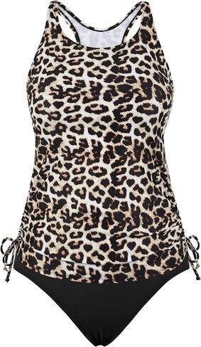 Mycoco Tankini Swimsuits for Women Tummy Control Two Piece Bathing Suits Athletic Racerback Tank Top with Bottom Swimwear in Kuwait