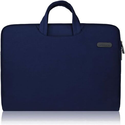 ARVOK 13 13.3 14 Inch Water-Resistant Canvas Fabric Laptop Sleeve with Handle&Zipper Pocket/Notebook Computer Case/Ultrabook Briefcase Carrying Bag for HP/Dell/Lenovo/Asus/Acer/Samsung, Black in Kuwait