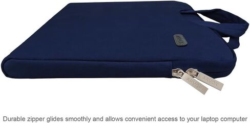 ARVOK 13 13.3 14 Inch Water-Resistant Canvas Fabric Laptop Sleeve with Handle&Zipper Pocket/Notebook Computer Case/Ultrabook Briefcase Carrying Bag for HP/Dell/Lenovo/Asus/Acer/Samsung, Black in Kuwait