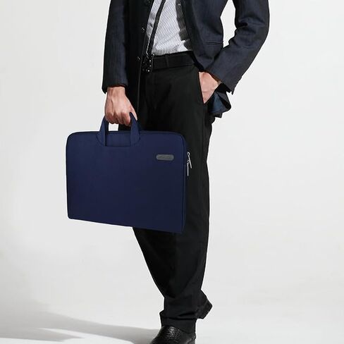ARVOK 13 13.3 14 Inch Water-Resistant Canvas Fabric Laptop Sleeve with Handle&Zipper Pocket/Notebook Computer Case/Ultrabook Briefcase Carrying Bag for HP/Dell/Lenovo/Asus/Acer/Samsung, Black in Kuwait