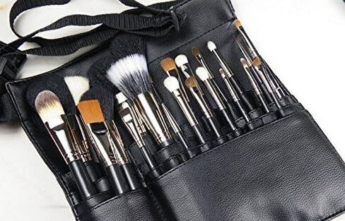 DFIEER 22 Pockets Professional Cosmetic Makeup Brush Bag with Artist Belt Strap for Women (Brush Not Included) in Kuwait