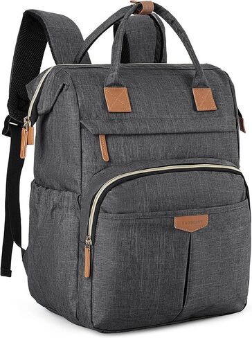 حقيبة ظهر BAGSMART للنساء، حقيبة ظهر للكمبيوتر المحمول تناسب جهاز كمبيوتر مقاس 15.6 بوصة، وحقيبة ظهر للمدرس، وحقائب كتب مع فتحة منفذ شحن للأعمال الجامعية، باللون الأسود in Kuwait