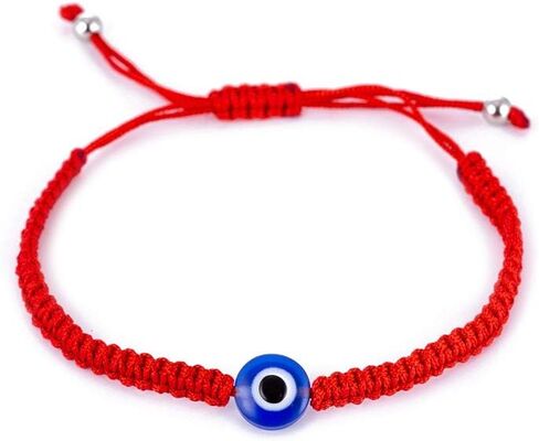 kelistom 6pcs سلسلة حمراء الشر العين سحر أساور للنساء الرجال في سن المراهقة الفتيات الفتيان اليدوية مكرامية مضفر الكابالا سوار لحماية الصداقة قابل للتعديل in Saudi Arabia