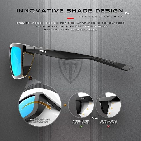 ATTCL Sports Polarized Sunglasses For Men Women Cycling Driving Fishing 100% UV Protection Sunglass in Kuwait