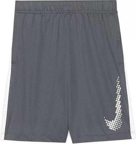 شورت Nike Big Boys Dominate Graphic (رمادي (DA0137-084)/أبيض، صغير) in Saudi Arabia