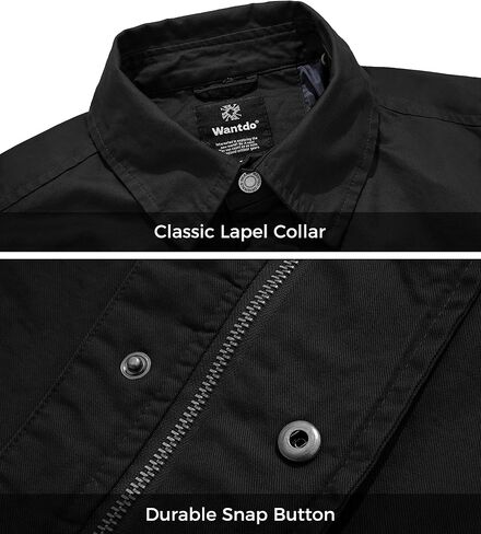 Wantdo Men's Cotton Lightweight Jacket Casual Military Bomber Jacket with Removable Hood in Saudi Arabia