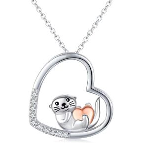 Freesloth قضاعة قلادة 925 فضة البحر قضاعة القلب قلادة قلادة مجوهرات بأشكال حيوانات قضاعة هدايا للفتيات النساء in Kuwait