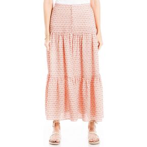 Max Studio Women's Button Front Tiered Midi Skirt in Kuwait