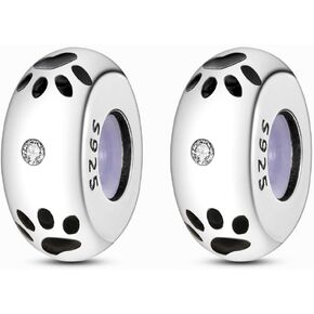 MULA Stoppers Beads Charms for Bracelets &Necklaces 925 Sterling Silver Rondelle Spacer Charm with Clear Rubber inside for Major European Snake Chain Jewelry Gift for Women in Saudi Arabia