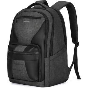 LIGHT FLIGHT Travel Backpack, Laptop Backpack for Men,17.3 Inch Computer Backpack Business Back Pack, Work Bag with USB Charging Hole, 40L Large Casual Daypack, Black grey in Kuwait
