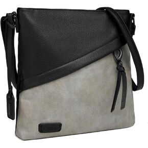 Medium Crossbody Bags for Women Trendy, Leather Cross Body Bag Purses and Travel Shoulder bag with Multi Pockets