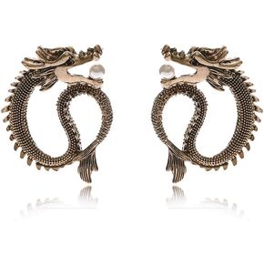 Coral Snake Earrings Halloween Horror Beetle Snake Juice Hoop Earrings Gothic Snake for Women Girls Cosplay Costume Halloween Accessories