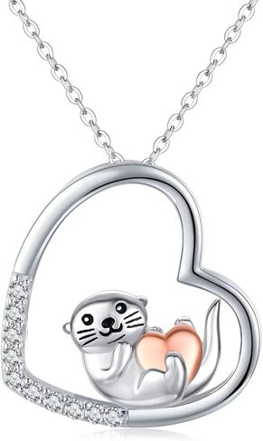 Freesloth قضاعة قلادة 925 فضة البحر قضاعة القلب قلادة قلادة مجوهرات بأشكال حيوانات قضاعة هدايا للفتيات النساء in Kuwait