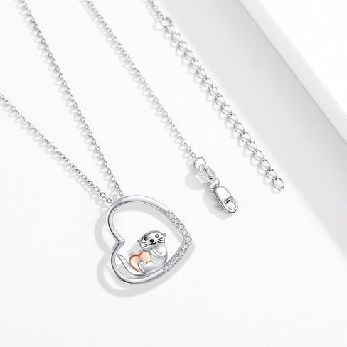Freesloth قضاعة قلادة 925 فضة البحر قضاعة القلب قلادة قلادة مجوهرات بأشكال حيوانات قضاعة هدايا للفتيات النساء in Kuwait