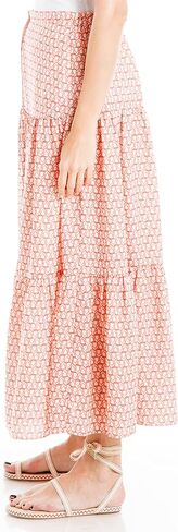 Max Studio Women's Button Front Tiered Midi Skirt in Kuwait