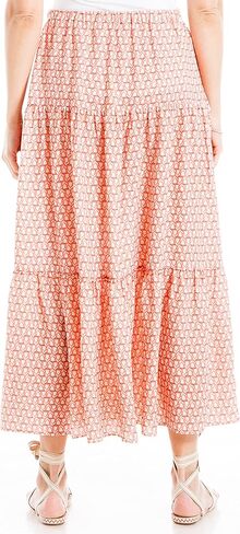 Max Studio Women's Button Front Tiered Midi Skirt in Kuwait